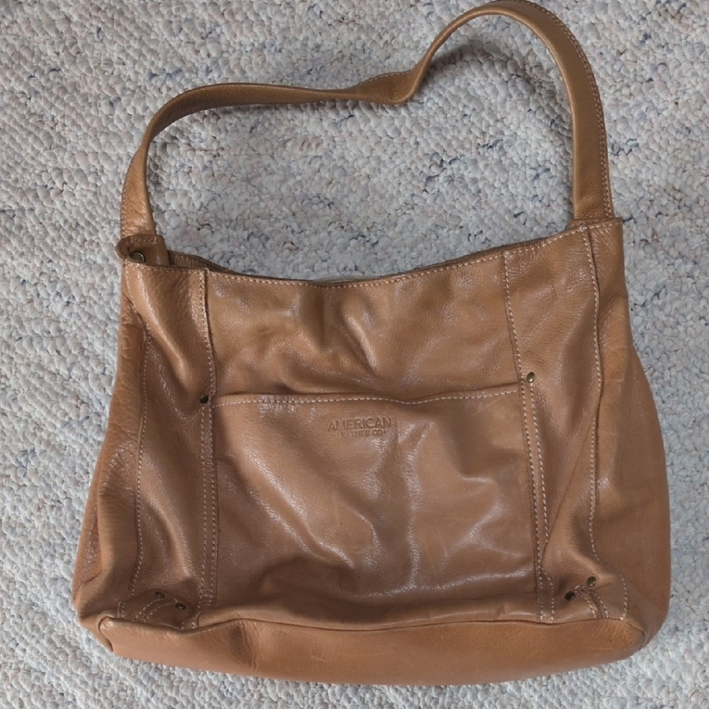 American Leather Tan Shoulder Bag